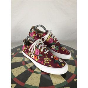 Keds Rifle Paper Co Womens 8.5 Sneakers Hawaiian Flowers Lace Up Shoes Floral